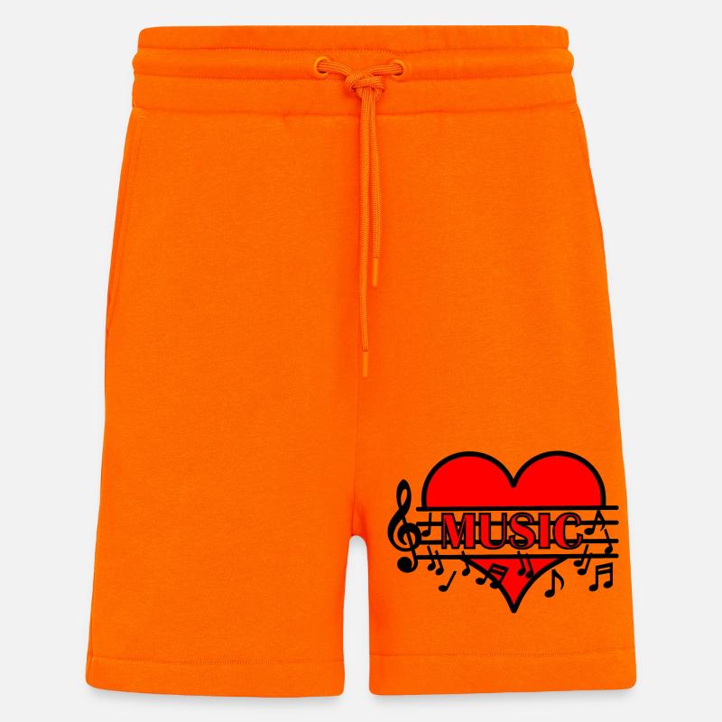 Ich liebe Musik - Shorts - made by SPREAD - SUNSET ORANGE
