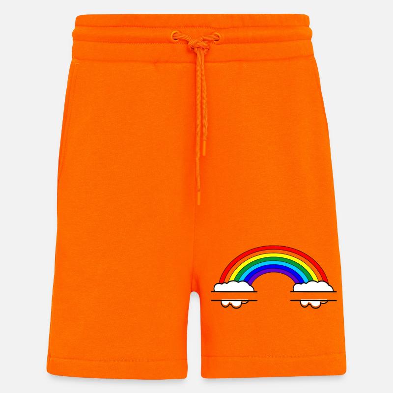 Rainbow with two name bubbles - Shorts - made by SPREAD - SUNSET ORANGE