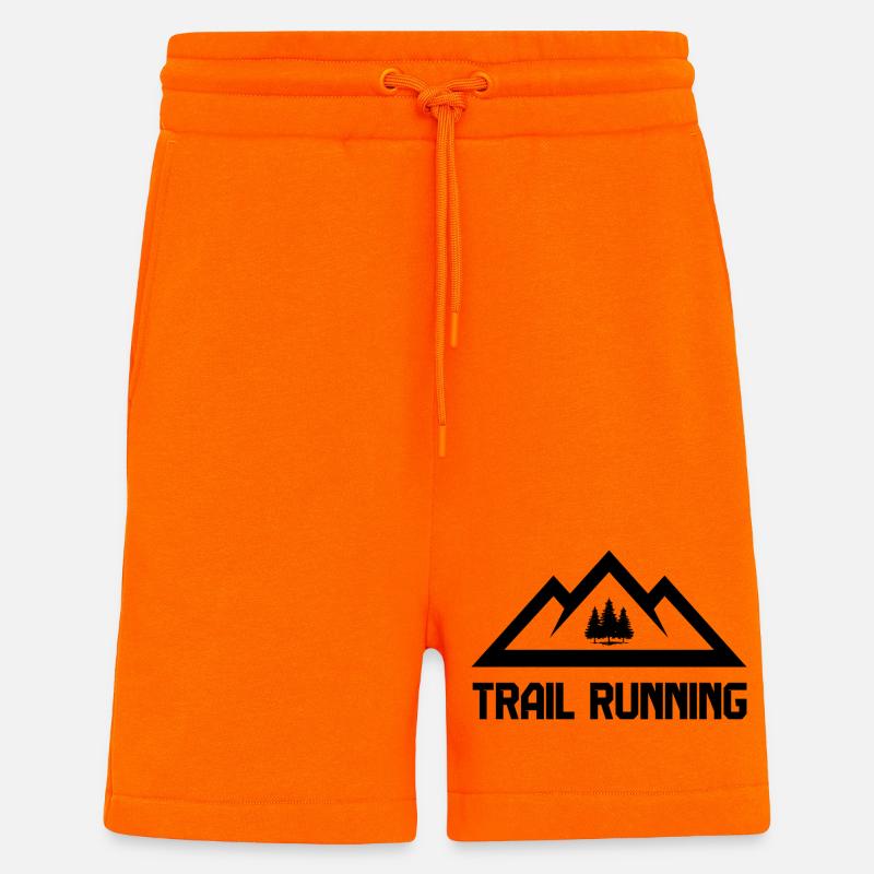 Course en sentier - Short bio décontracté fabriqué en UE - SUNSET ORANGE