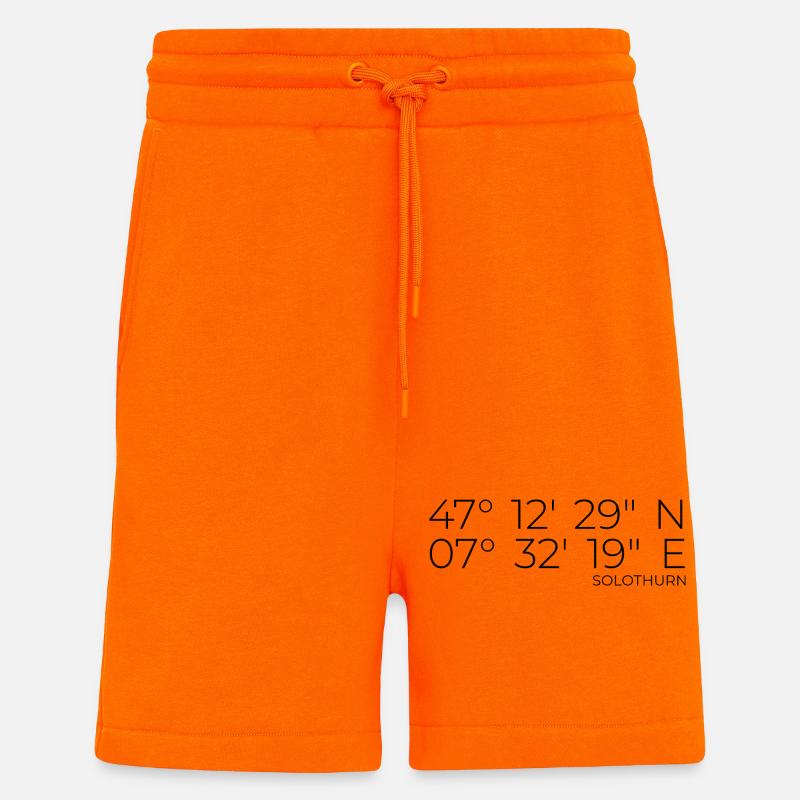 Coordinates Solothurn - Shorts - made by SPREAD - SUNSET ORANGE
