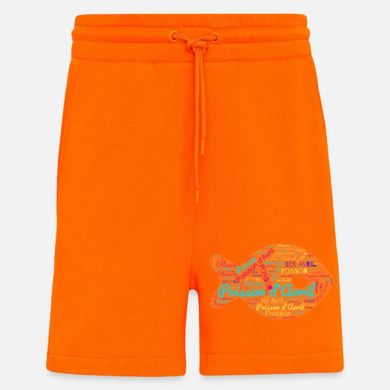 POISSON D'AVRIL - Short bio décontracté fabriqué en UE - SUNSET ORANGE