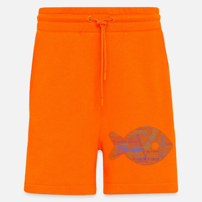 POISSON. POISSON D'AVRIL - Short bio décontracté fabriqué en UE - SUNSET ORANGE