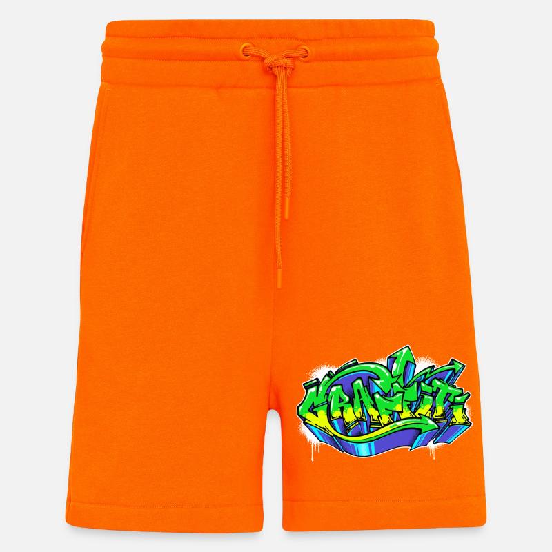 Kunst Strassenkunst Wildstyle Graffiti Zeichnen - Shorts - made by SPREAD - SUNSET ORANGE