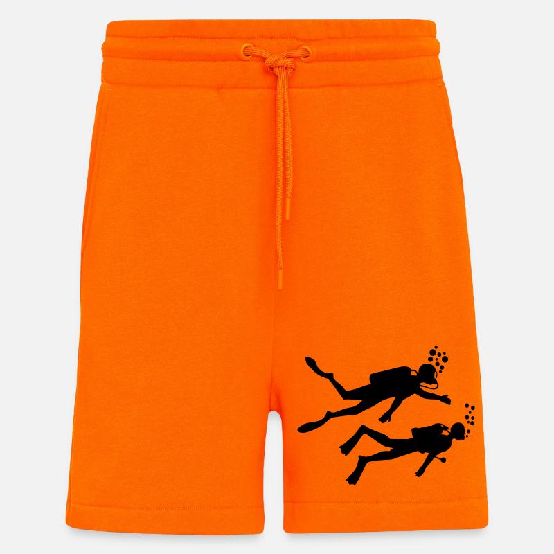 Zwei Unterwassertaucher - Shorts - made by SPREAD - SUNSET ORANGE