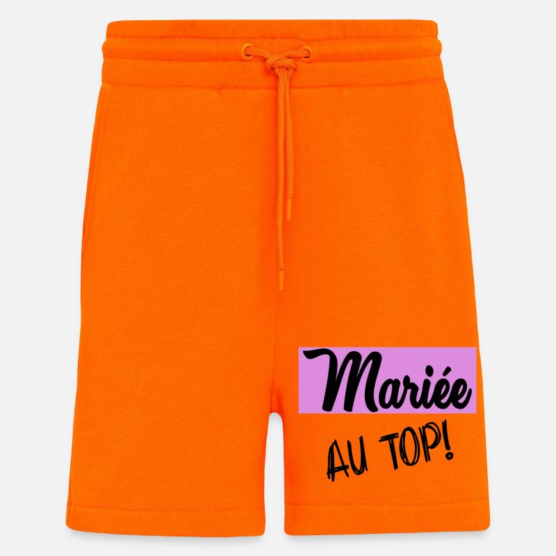 MARIEE. FUTURE MARIEE. EVJF - Short bio décontracté fabriqué en UE - SUNSET ORANGE
