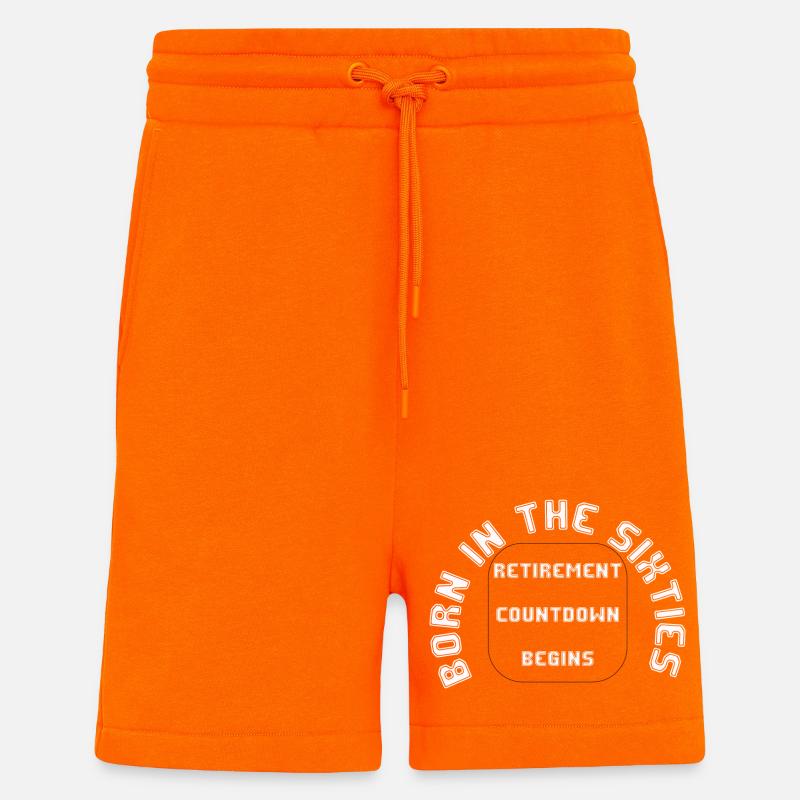 Geboren in den Sechzigern, Rente - Shorts - made by SPREAD - SUNSET ORANGE