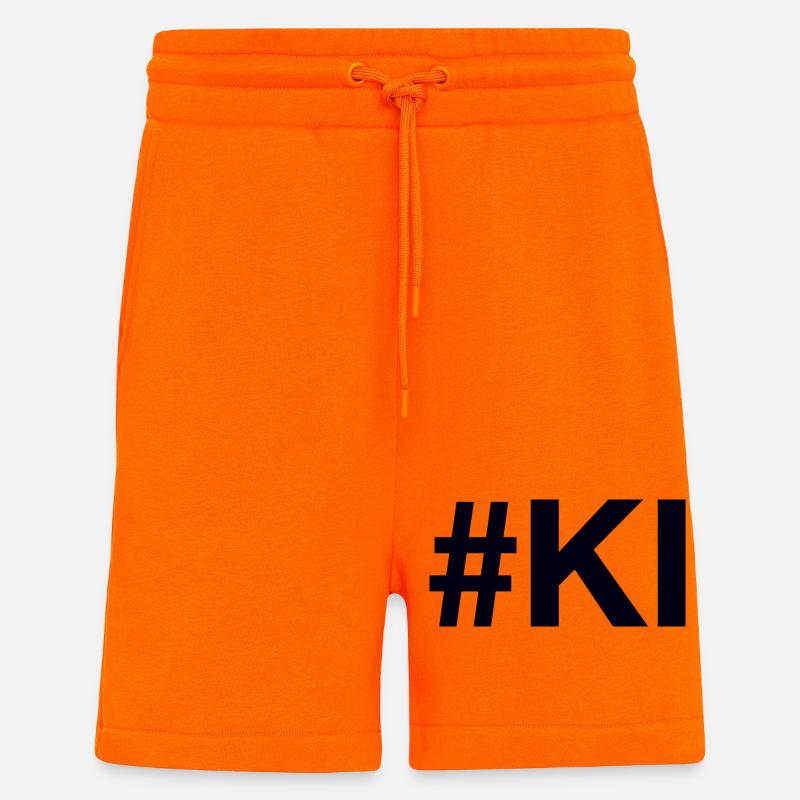 KI künstliche Intelligenz Artificial Intelligence - Shorts - made by SPREAD - SUNSET ORANGE