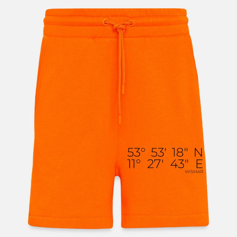 Coordinates Wismar - Shorts - made by SPREAD - SUNSET ORANGE