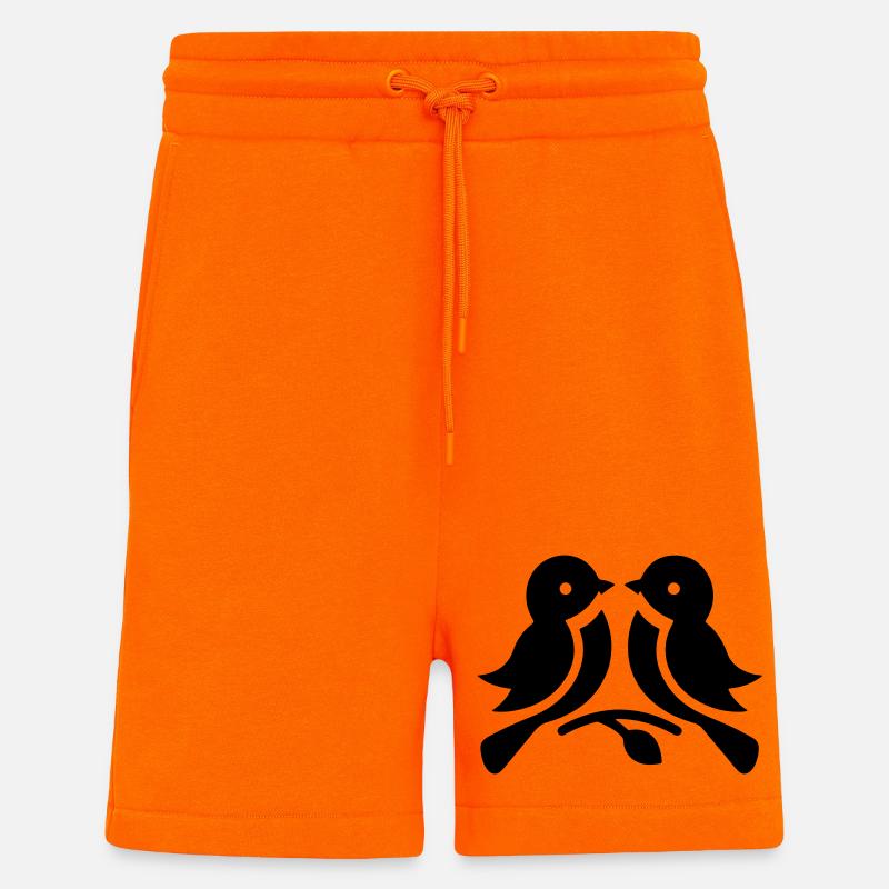 Zwillingsvögel - Shorts - made by SPREAD - SUNSET ORANGE