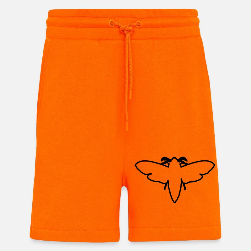 Papillon de nuit 2 - Short bio décontracté fabriqué en UE - SUNSET ORANGE