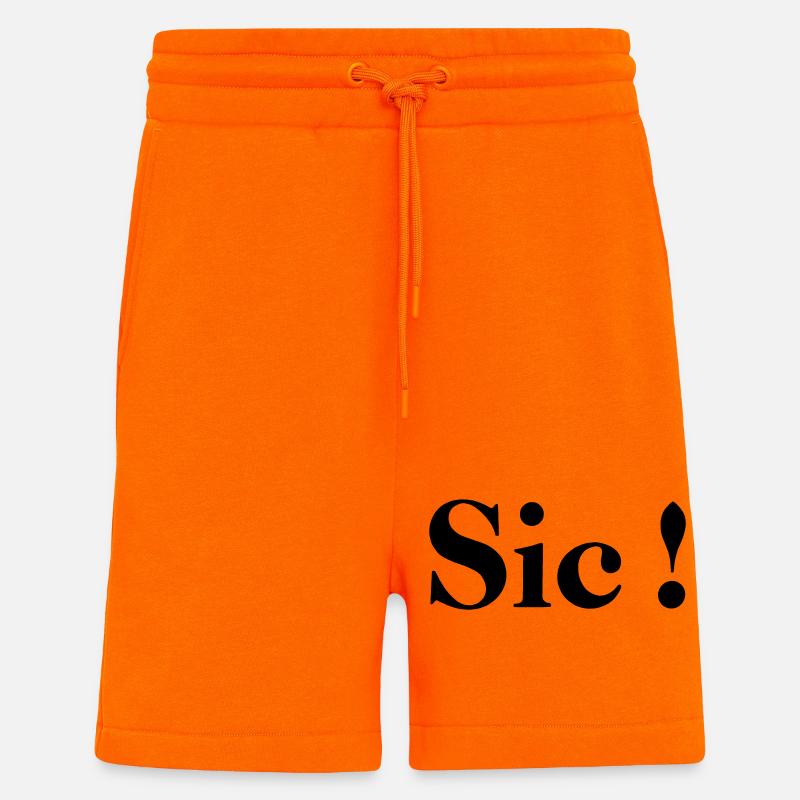 Sic! - Short bio décontracté fabriqué en UE - SUNSET ORANGE