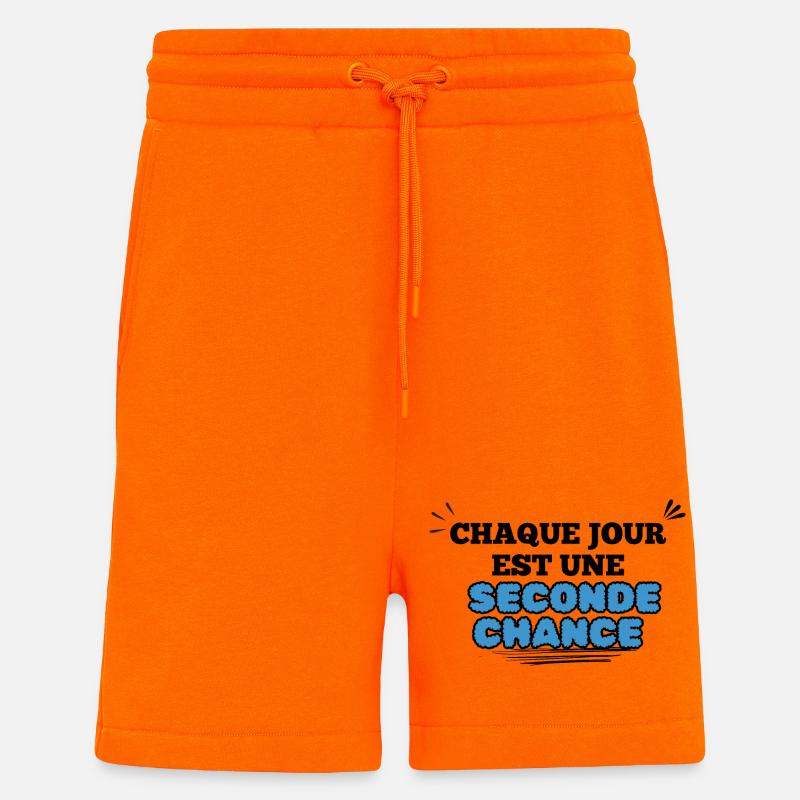Surtitre Esperance Seconde Chance - Short bio décontracté fabriqué en UE - SUNSET ORANGE