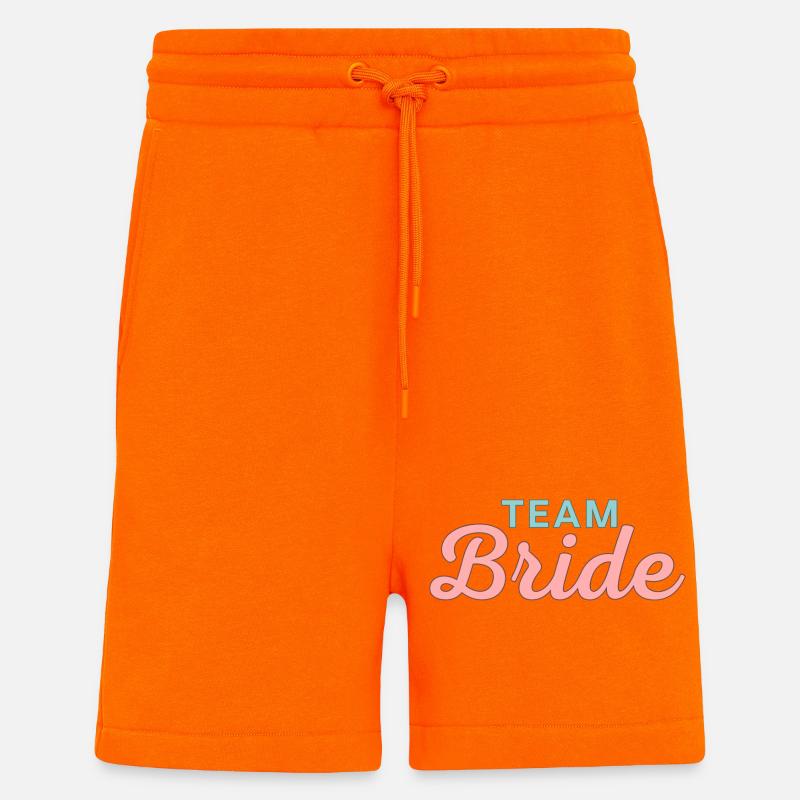 Équipe Bride ! Personnalisable - Short bio décontracté fabriqué en UE - SUNSET ORANGE