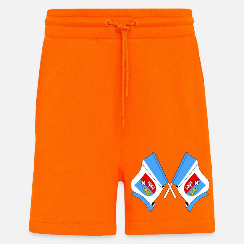 Two flags Subcarpathia - Shorts - made by SPREAD - SUNSET ORANGE