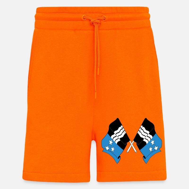 Zwei Flaggen der Aargauer Schweiz - Shorts - made by SPREAD - SUNSET ORANGE
