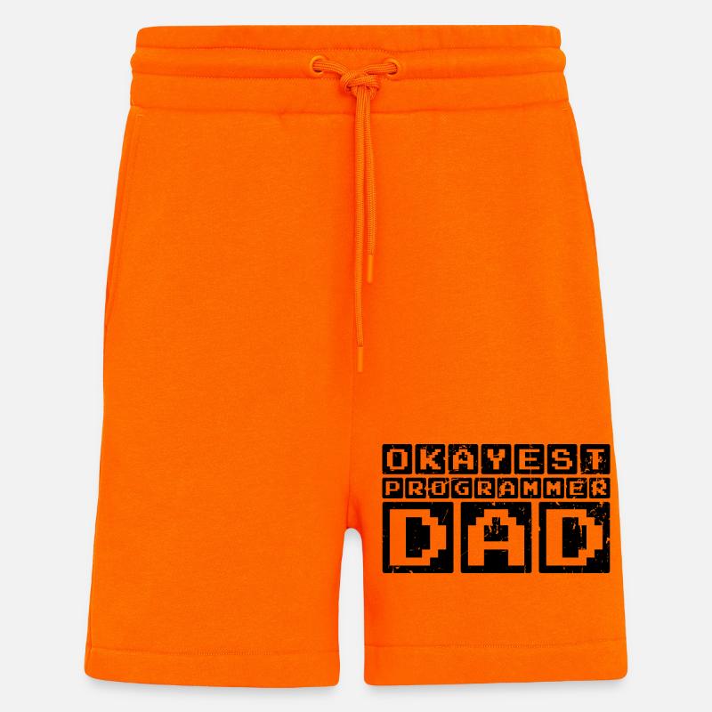 Papa programmeur - Short bio décontracté fabriqué en UE - SUNSET ORANGE