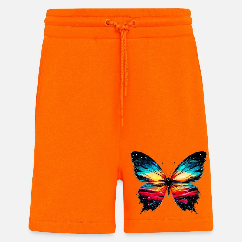 Papillon - Short bio décontracté fabriqué en UE - SUNSET ORANGE
