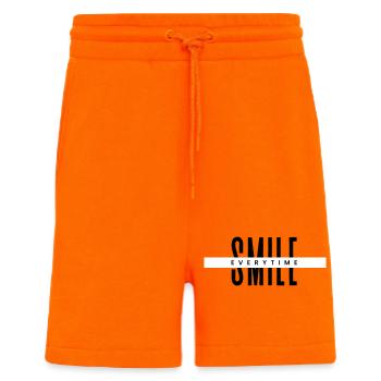 Smile Everytime – Minimal Positive Typography - Shorts - made by SPREAD - SUNSET ORANGE - Front