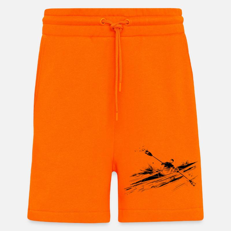 Rameur - Short bio décontracté fabriqué en UE - SUNSET ORANGE