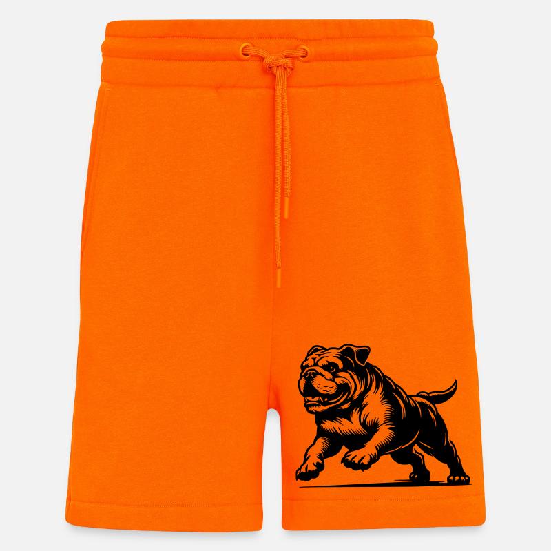 Bouledogue anglais - Short bio décontracté fabriqué en UE - SUNSET ORANGE