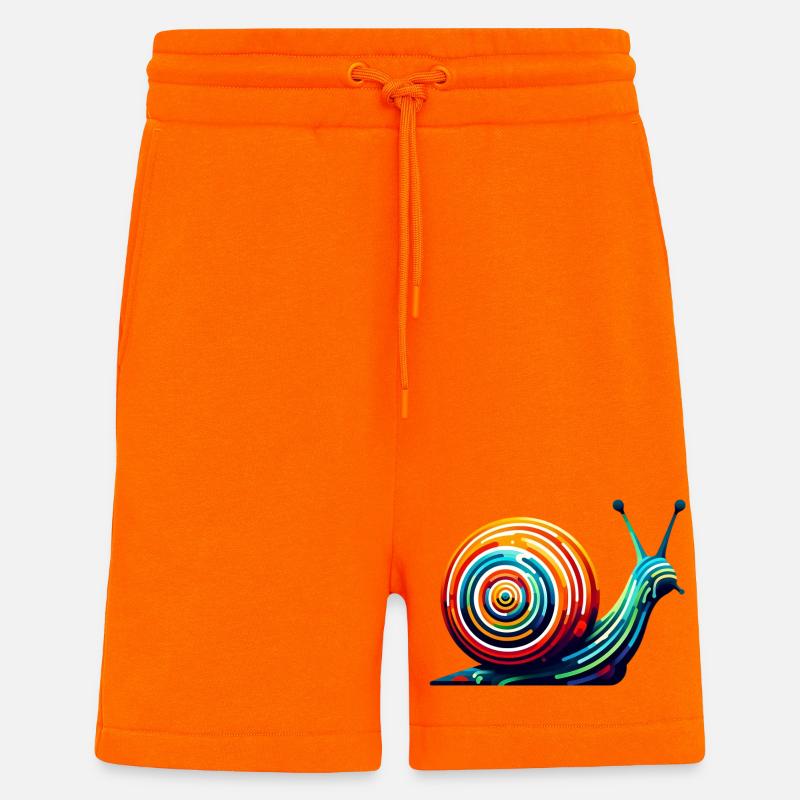 Escargot - Short bio décontracté fabriqué en UE - SUNSET ORANGE
