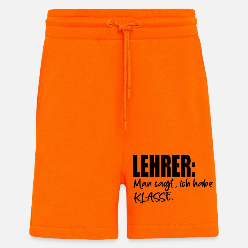LEHRER SPRÜCHE MIT KLASSE - Shorts - made by SPREAD - SUNSET ORANGE