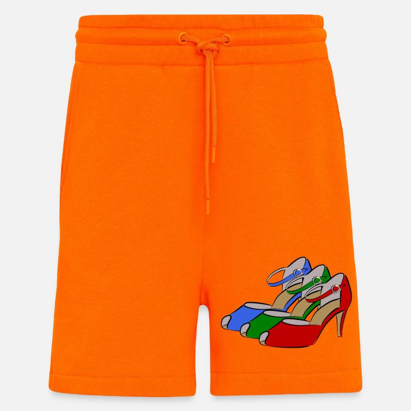 Mode de chaussures - Short bio décontracté fabriqué en UE - SUNSET ORANGE