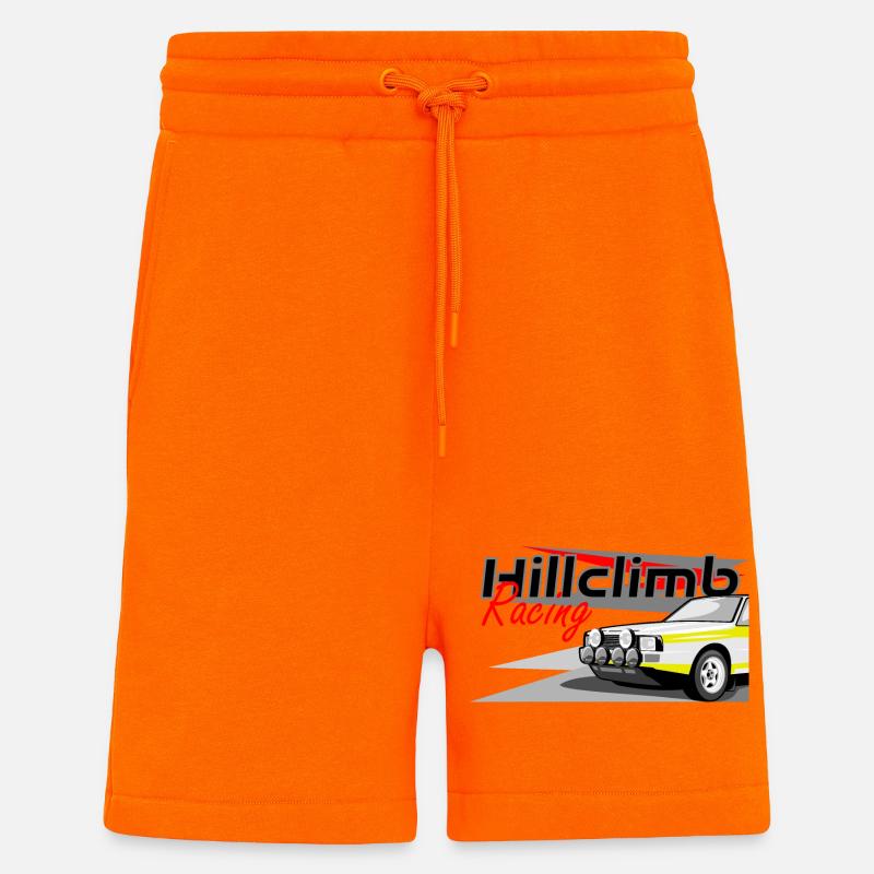 Rallye Quattro Courses de côte - Short bio décontracté fabriqué en UE - SUNSET ORANGE