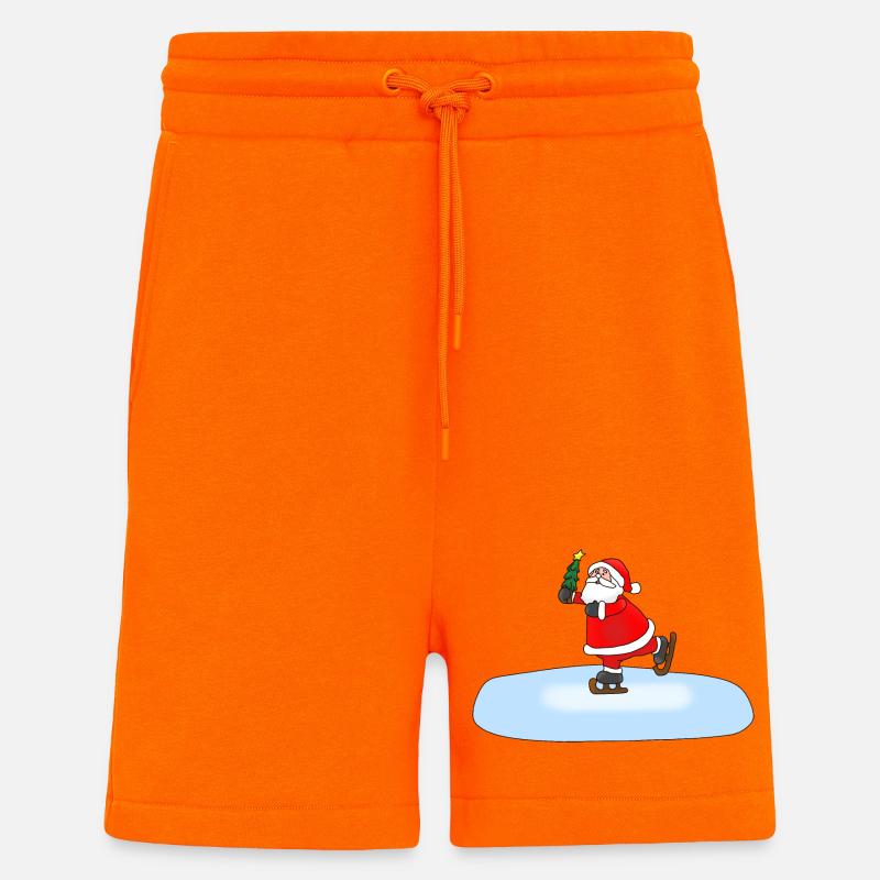 Weihnachtsmann Schlittschuhlaufend - Shorts - made by SPREAD - SUNSET ORANGE