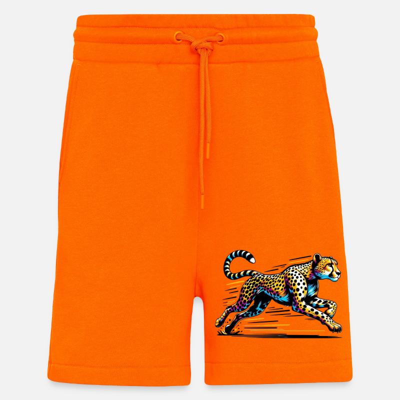 Guépard - Short bio décontracté fabriqué en UE - SUNSET ORANGE