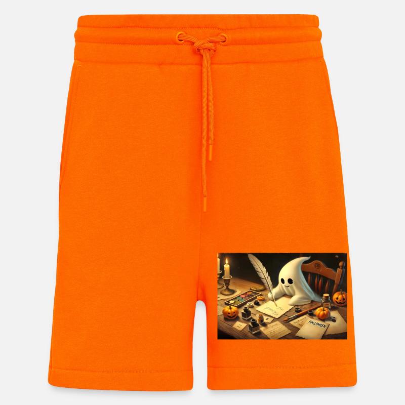 charming ghost writing halloween invitations - Shorts - made by SPREAD - SUNSET ORANGE