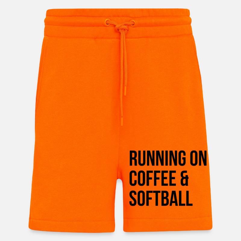 softball - Short bio décontracté fabriqué en UE - SUNSET ORANGE