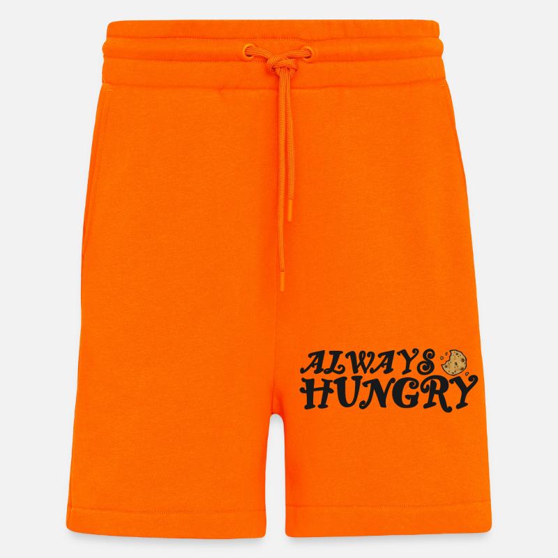 Toujours affamé avec les cookies - Short bio décontracté fabriqué en UE - SUNSET ORANGE