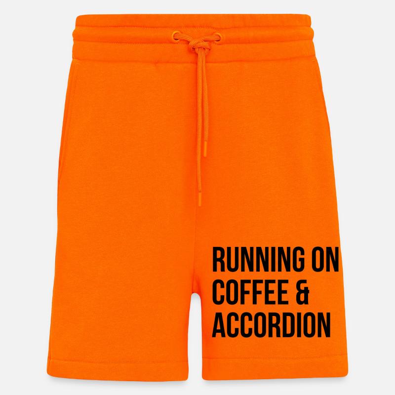 accordéon - Short bio décontracté fabriqué en UE - SUNSET ORANGE