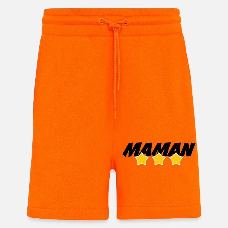 Maman d'Amour - Fête des Mères - Short bio décontracté fabriqué en UE - SUNSET ORANGE