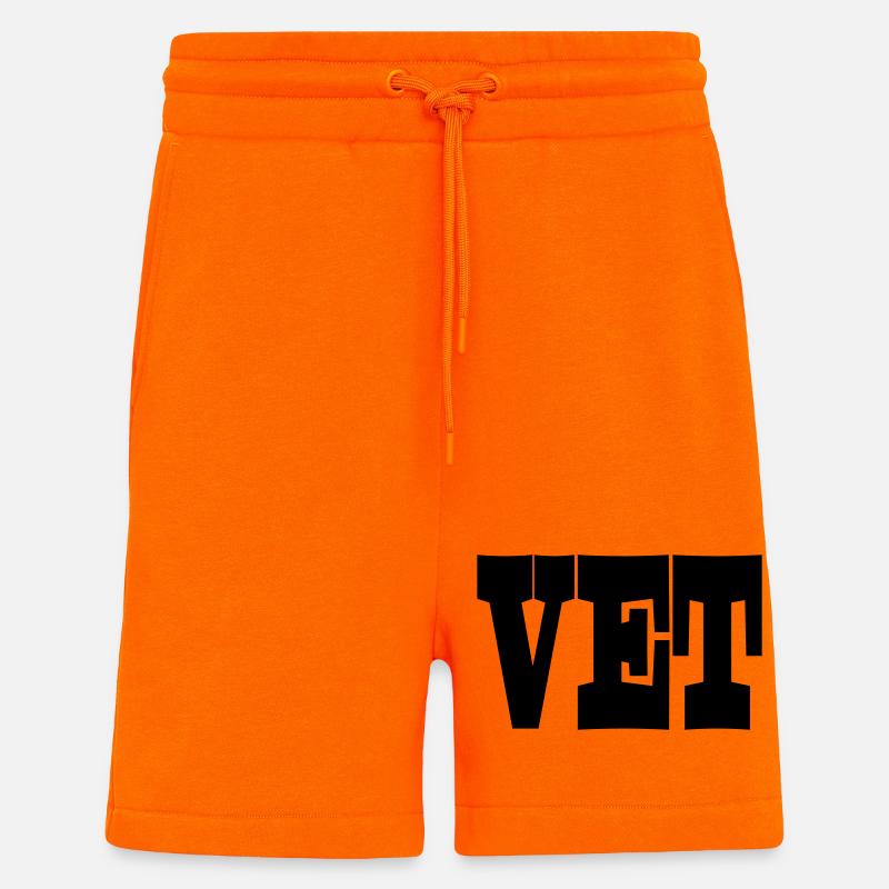 19 GRAISSE - Short bio décontracté fabriqué en UE - SUNSET ORANGE