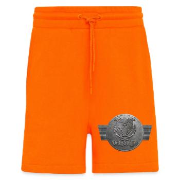 Tête Only Staffie en médaille métallique - 100 - Short bio décontracté fabriqué en UE - SUNSET ORANGE - Devant