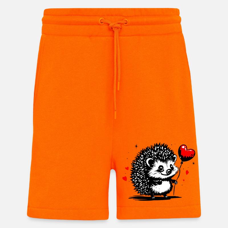 Igel mit Herz Luftballon - Heartful Creatures - Shorts - made by SPREAD - SUNSET ORANGE