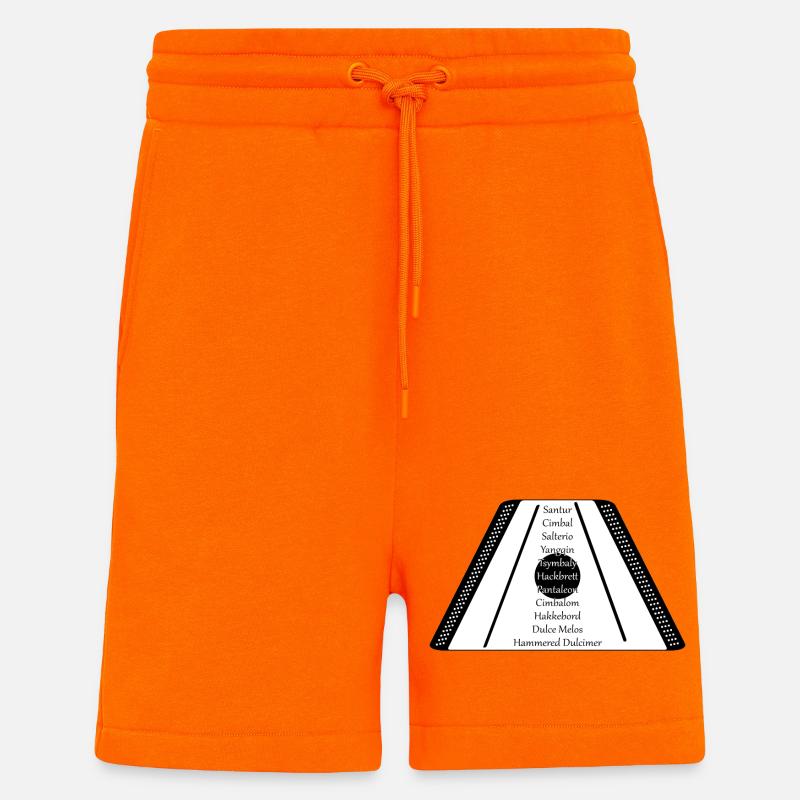 Hackbrett black n white - Shorts - made by SPREAD - SUNSET ORANGE