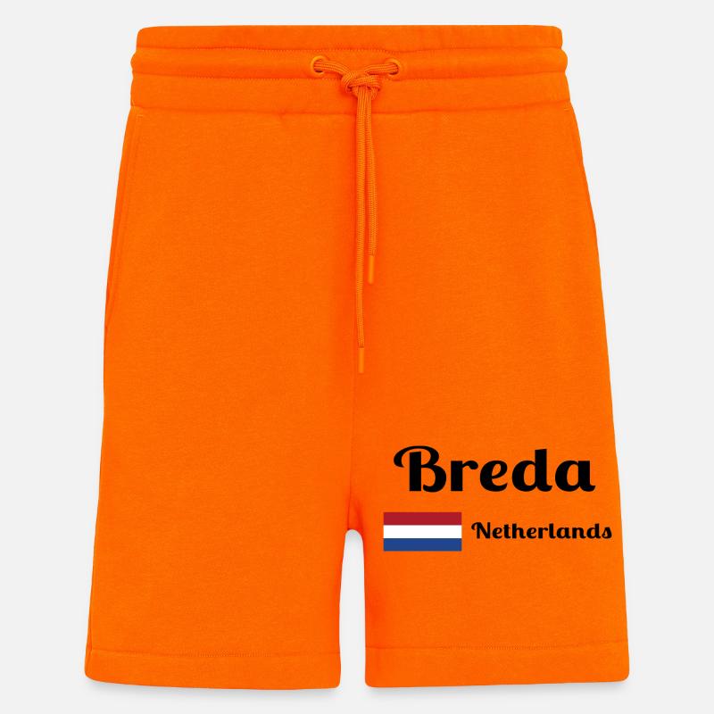 Breda Netherlands- Stylish prints - Shorts - made by SPREAD - SUNSET ORANGE