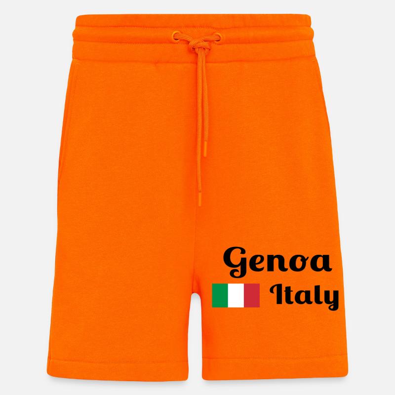 Genoa Italia - Stilvolle Drucke - Shorts - made by SPREAD - SUNSET ORANGE