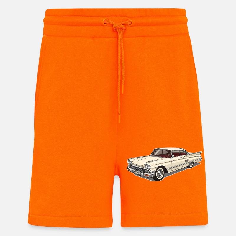 Klassischer Oldtimer - Elegantes Retro-Autodesign - Shorts - made by SPREAD - SUNSET ORANGE