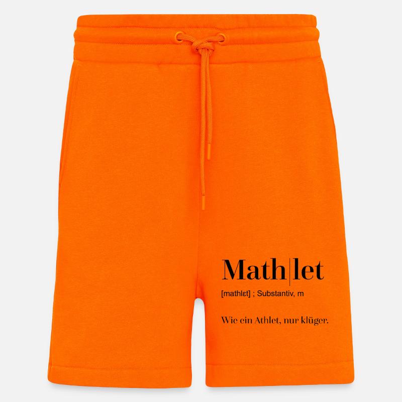 Dictionnaire Mathlet - Short bio décontracté fabriqué en UE - SUNSET ORANGE