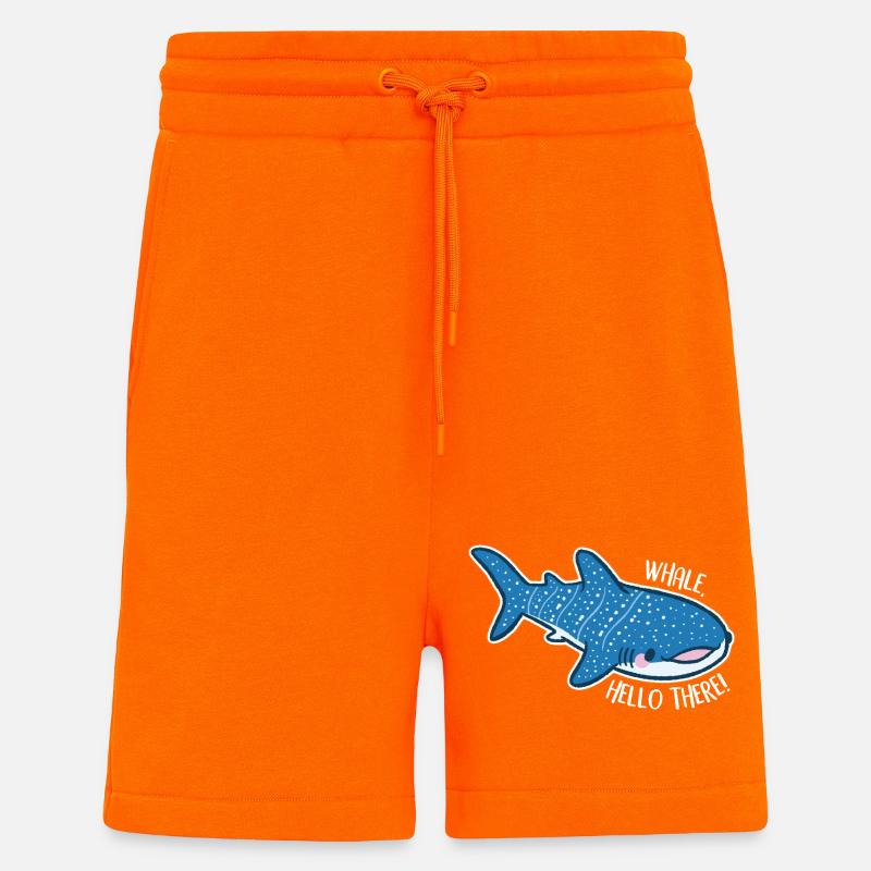 Witziger Walhai mit Wortspiel - Shorts - made by SPREAD - SUNSET ORANGE