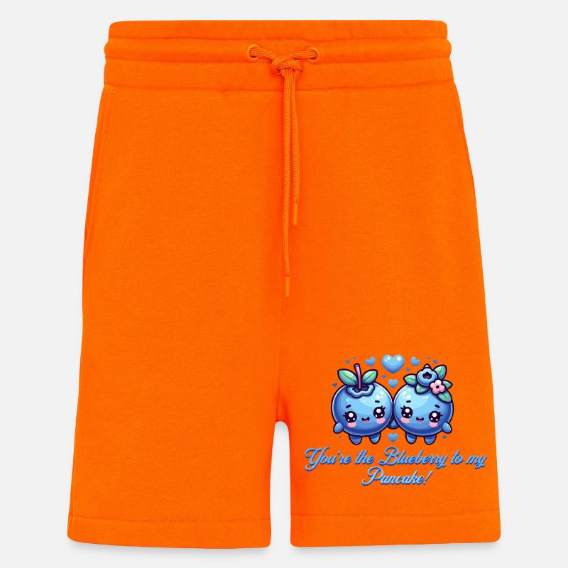Süßes Design mit Blaubeeren - Shorts - made by SPREAD - SUNSET ORANGE