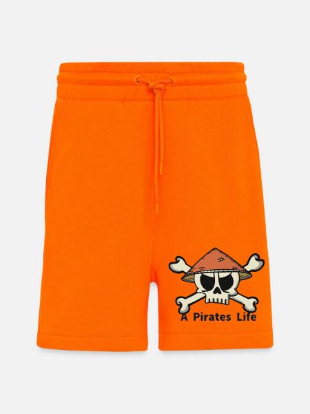 A Pirates Life logo - Shorts - made by SPREAD - SUNSET ORANGE