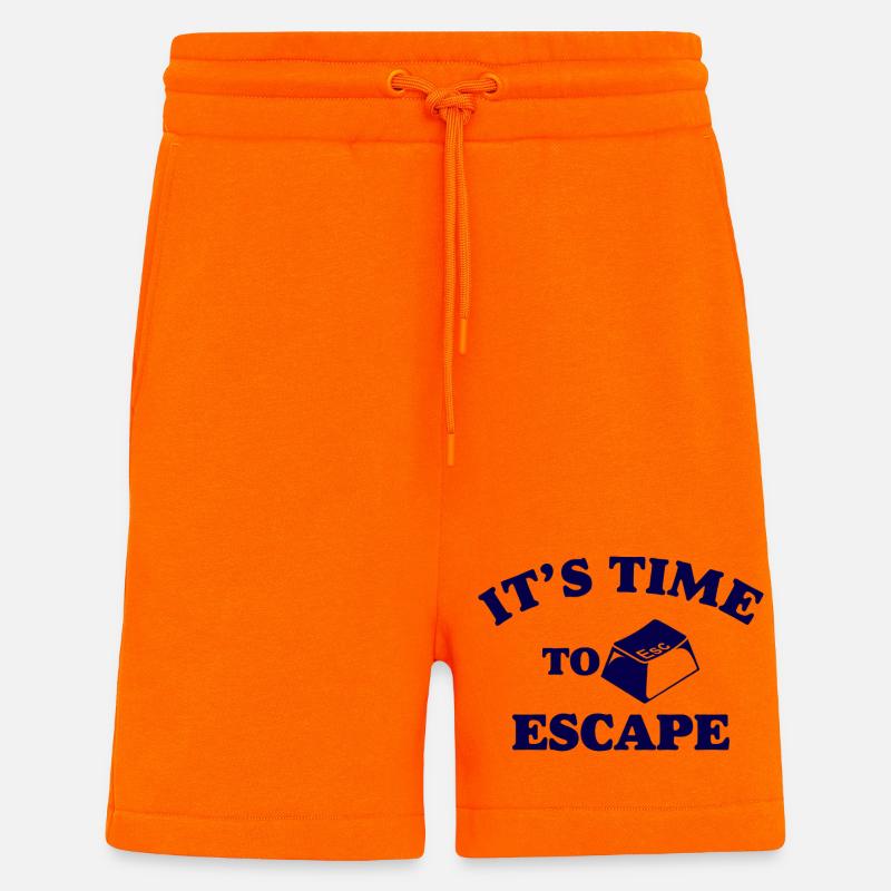 Il est temps de s’évader - Short bio décontracté fabriqué en UE - SUNSET ORANGE