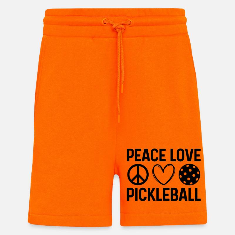 Frieden Liebe Pickleball - Shorts - made by SPREAD - SUNSET ORANGE