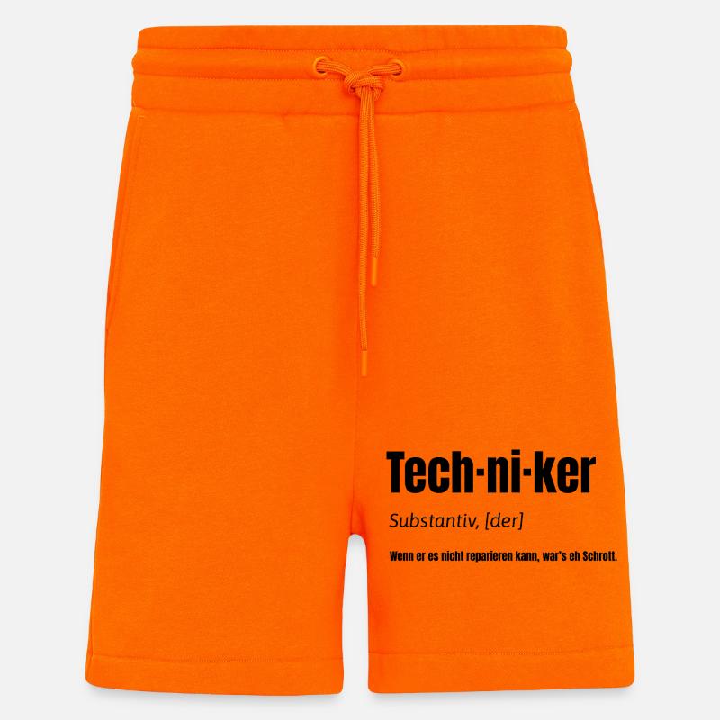 Techniker – Witziges Design - Shorts - made by SPREAD - SUNSET ORANGE