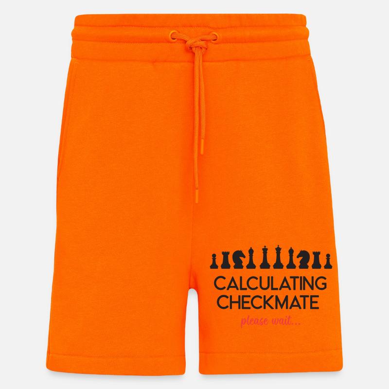 Schach - Schachmatt berechnen, bitte warten... - Shorts - made by SPREAD - SUNSET ORANGE